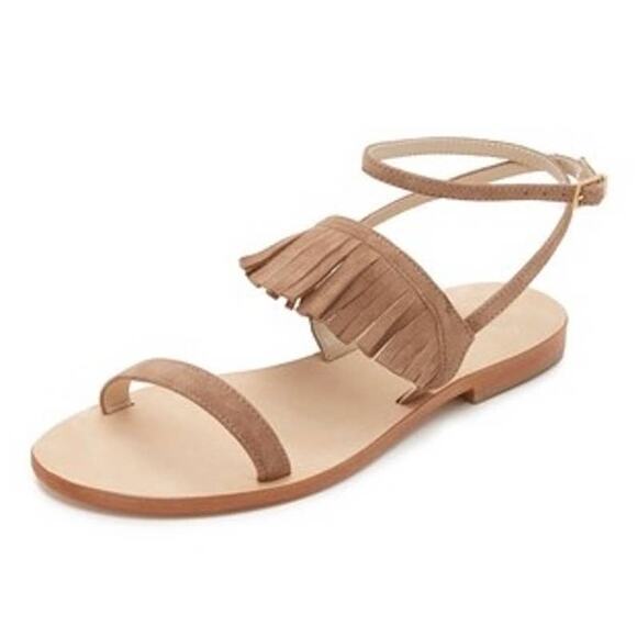 EUC CoRNETTI Cantone Suede Fringe Sandal Size 40 - Picture 1 of 4